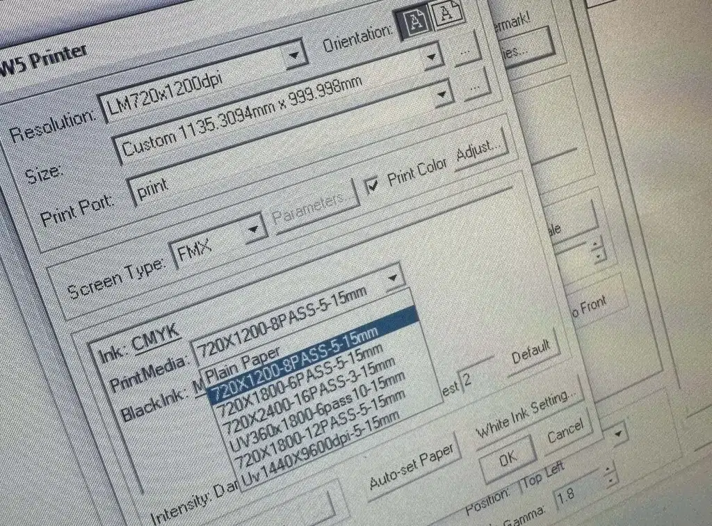 wall printing machine print resolution