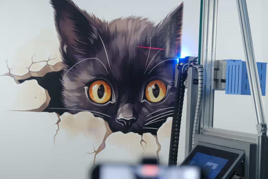 how is wall printing machine work